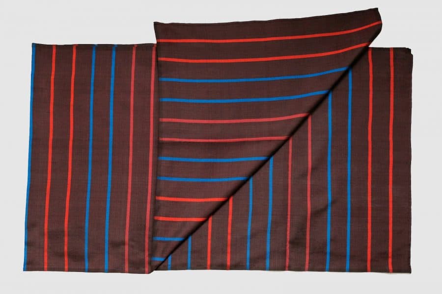 Handmade Silk Scarf Orange Brown Natural Dyes